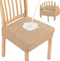 Smiry Waterproof Seat Covers for Dining Room Chairs Set of 4, Stretch Jacquard by Smiry
