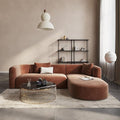 Acanva Luxury Modern Tight Curved Back Velvet Sofa, Minimalist Style Comfy Couch by acanva