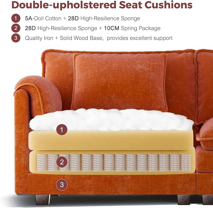 ELUCHANG Oversized 79" Modular Sectional Sofa Bed, Comfy Cloud Couch - Image 5