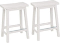 Amazon Basics Solid Wood Saddle-Seat Counter Height Bar Stools by AmazonBasics