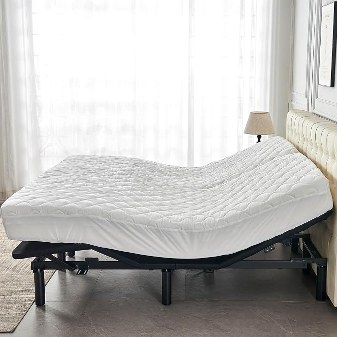 Quilted 28-30" Split Top California King Mattress Protector Pad - Image 9