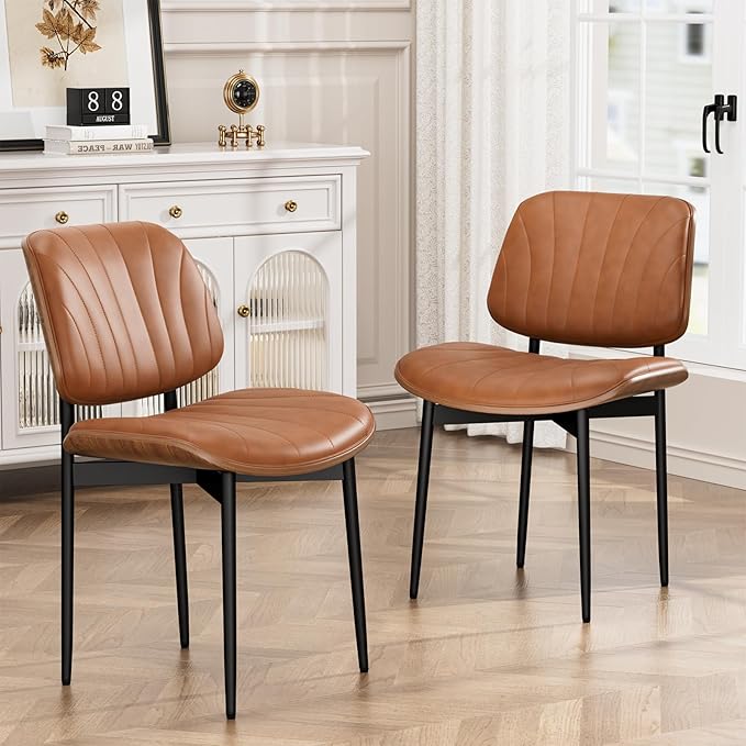 YaFiti Dining Chairs Set of 4, Dining Room and Kitchen Chairs, Mid Century - Image 9