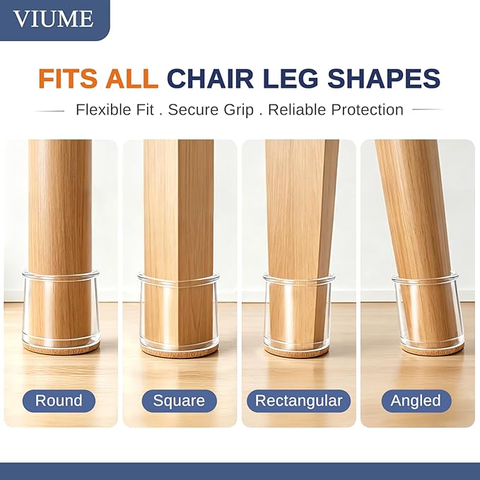 VIUME 32 Pcs Chair Leg Floor Protectors - Image 5
