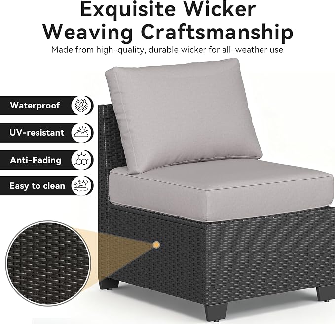 Aoxun Outdoor Patio Furniture Set - Image 6