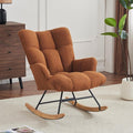 SAETSFEG Rocking Chair Nursery Teddy Upholstered Glider Rocker Rocking Accent by SAETSFEG