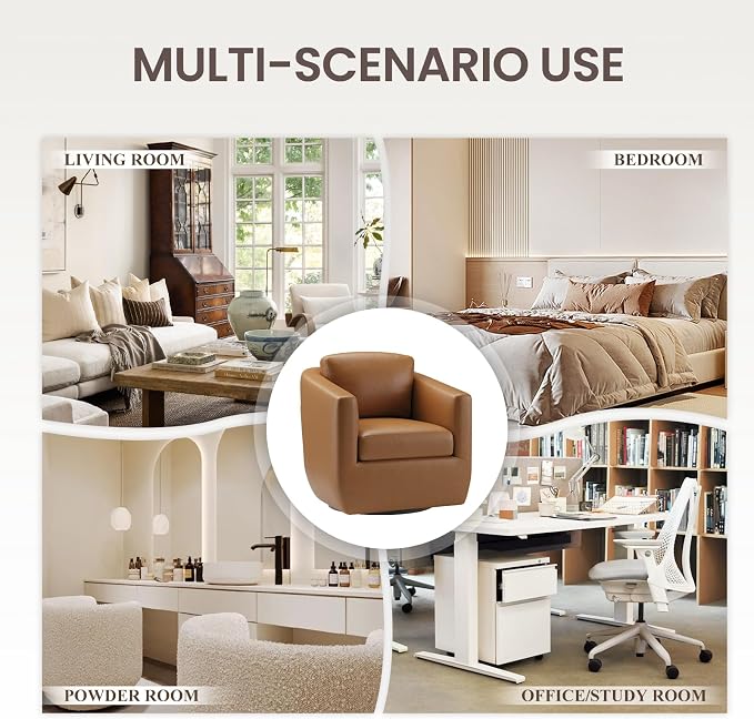 COLAMY 360° Swivel Accent Chair - Image 9