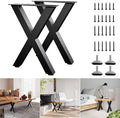 Bench Legs 16 Inch, X-Shaped Metal Coffee Table Legs, Table Legs Set of 2 by ITeeLas