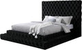 Furniture of America Sable Fabric Upholstered Step Up King-Size Platform Bed by FurnitureofAmerica