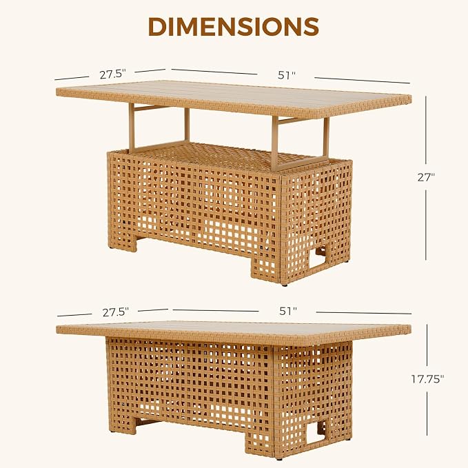 Grand patio 7-Piece Patio Wicker Furniture Set - Image 6