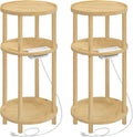 HOOBRO Set of 2 Small Round Side Tables by HOOBRO