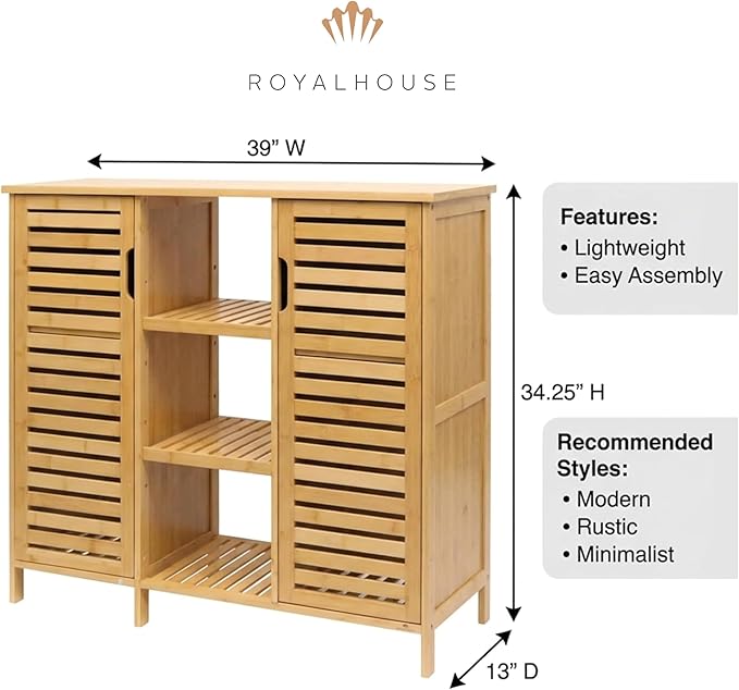 RoyalHouse Bamboo Floor Cabinet - Image 3
