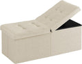 35-INCH Storage Ottoman Bench, Footrest by Unknown