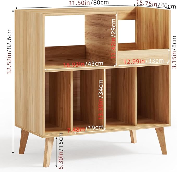 LELELINKY Large Record Player Stand, Turntable Stand - Image 2