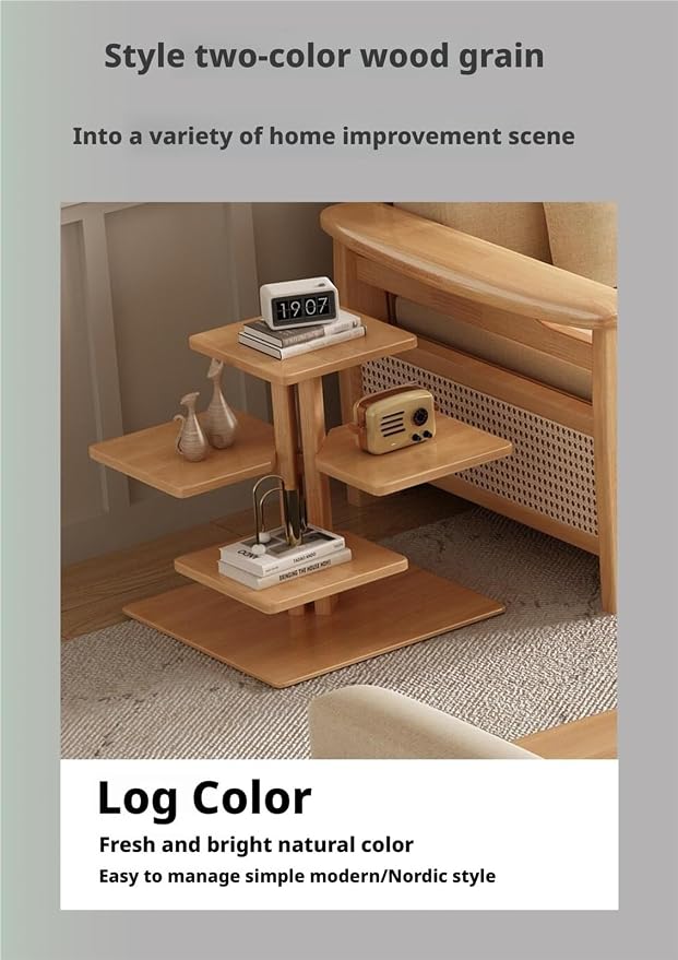 Scandinavian Solid Wood End Table - Image 7