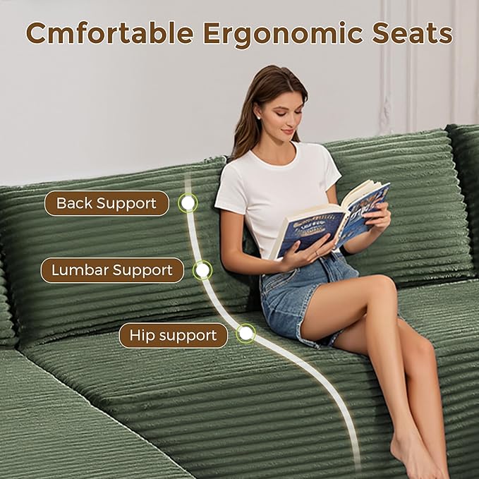 133" Oversized Cloud Boneless Sofa Couch - Image 5