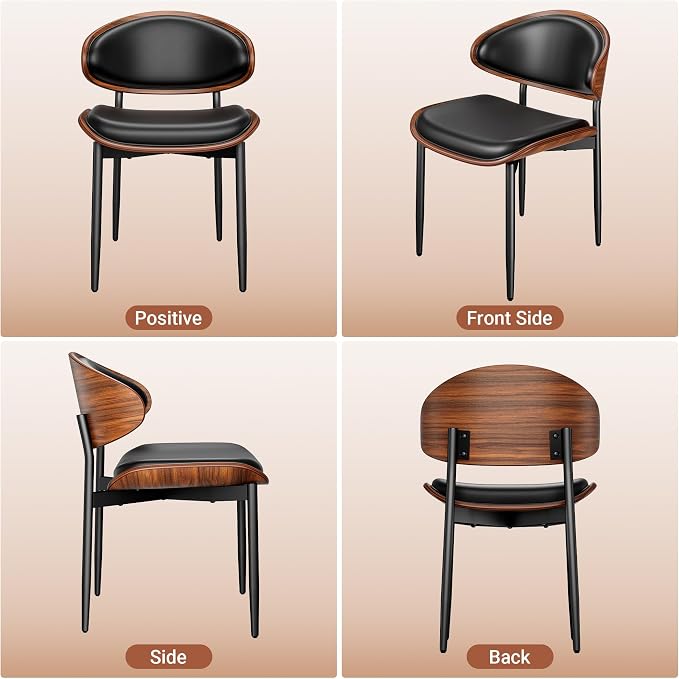 YaFiti Dining Chairs Set of 2, Dining Room and Kitchen Chairs, Mid Century - Image 8