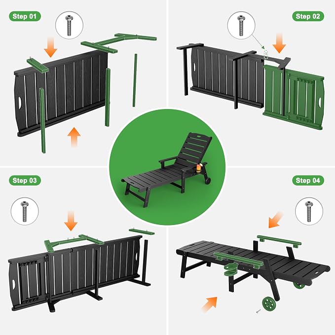 Outdoor Lounge Chair Set of 2 - Image 8