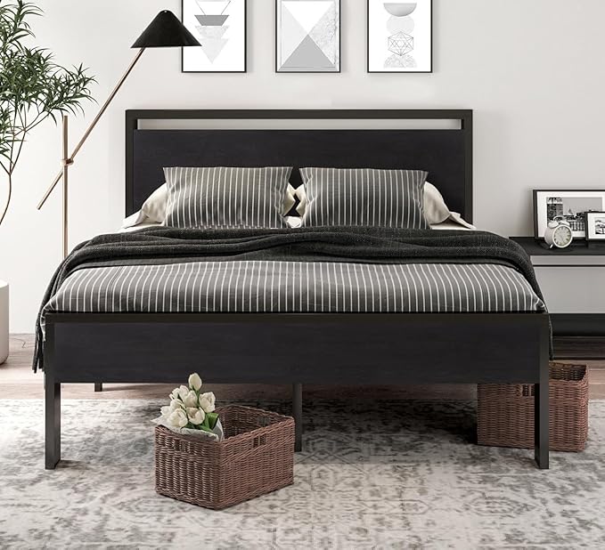 SHA CERLIN 14 Inch Full Size Metal Platform Bed Frame - Image 3