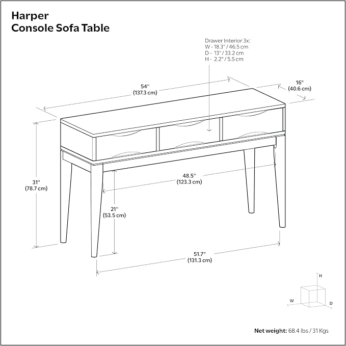 SIMPLIHOME Harper Console Table - Image 3