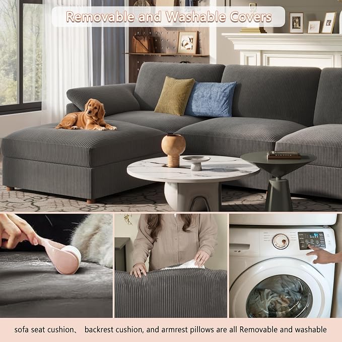 EASE MOOSE Modular Sectional Sofa, Oversized U Shape Sectional Couch - Image 8