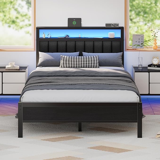 Furnulem Full Size Bed Frame by Furnulem
