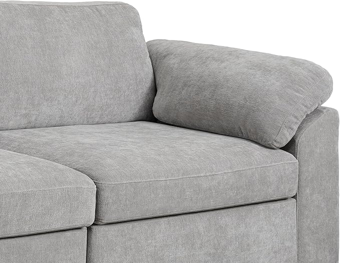 EASE MOOSE Oversized L Shape Sectional Modular Sofa，Comfty Chenille Sectional - Image 5