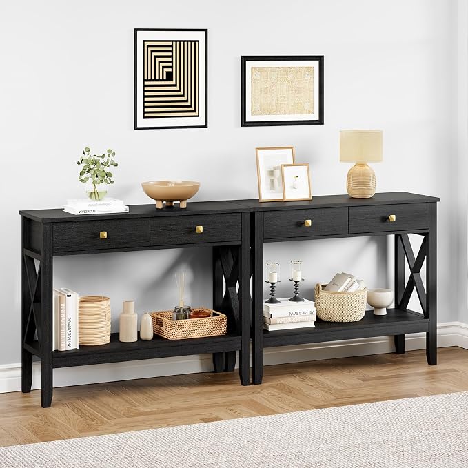 Lomojo Console Table, Sofa Table 13.8" D x 39.37" W x 31.5" HEntryway Table - Image 6