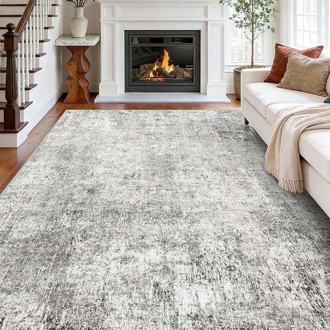 RELEANY Washable Area Rugs 8'x10' Non-Slip Modern Abstract Soft - Image 4