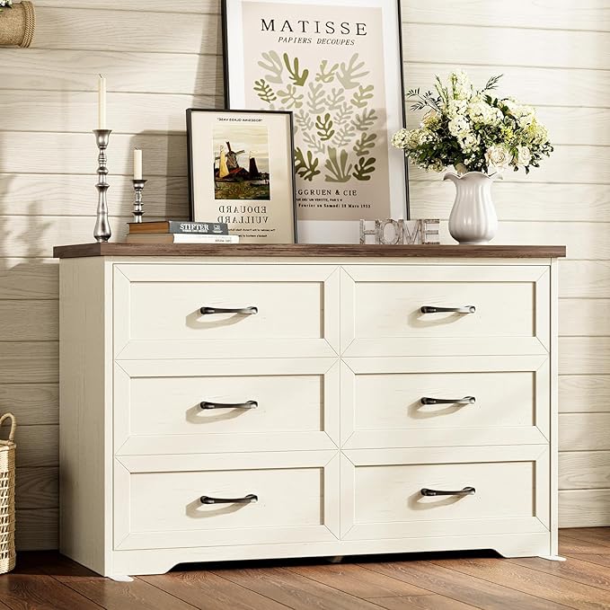 AODK Farmhouse 6 Drawer Dresser by AODK