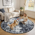 RELEANY Washable Area Rugs 6ft Non-Slip Modern Abstract Soft by RELEANY