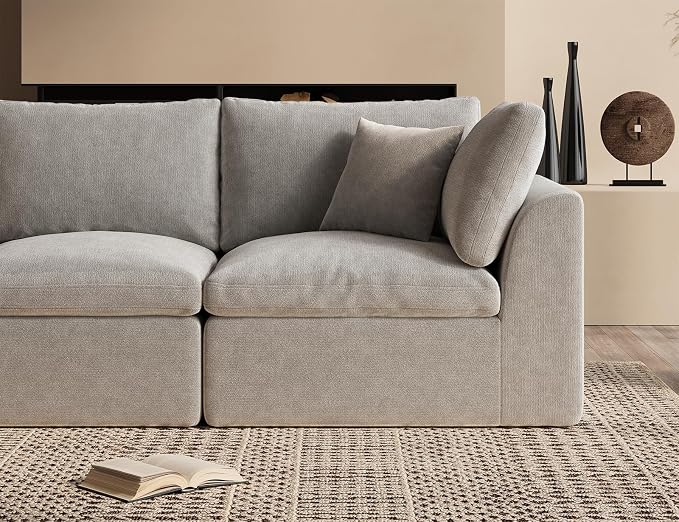 ohllob Corner Seat for Cloud Sectional Couches Living Room, Warm White - Image 5