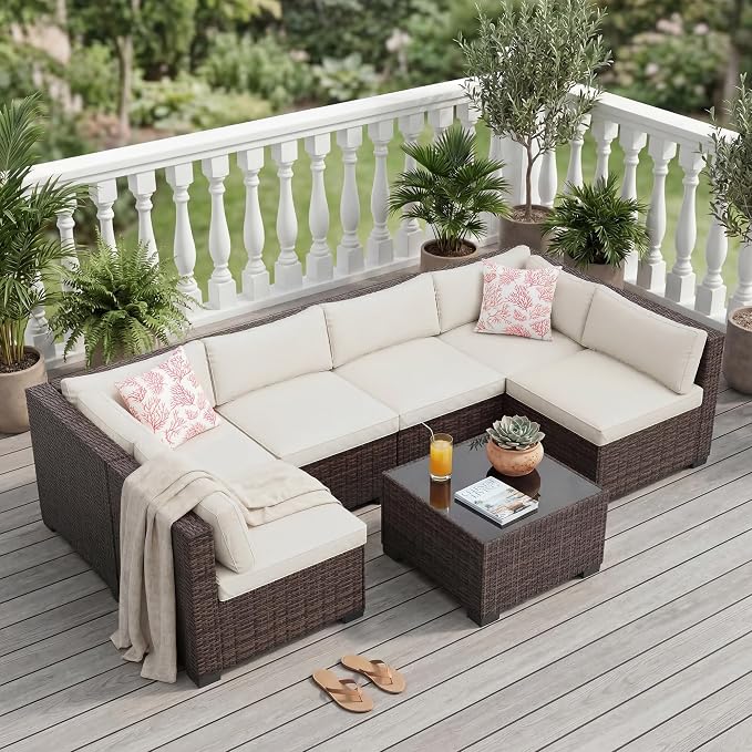 GAOMON Patio Furniture Sets, 7-Piece Outdoor Sectional Sofa Set by GAOMON