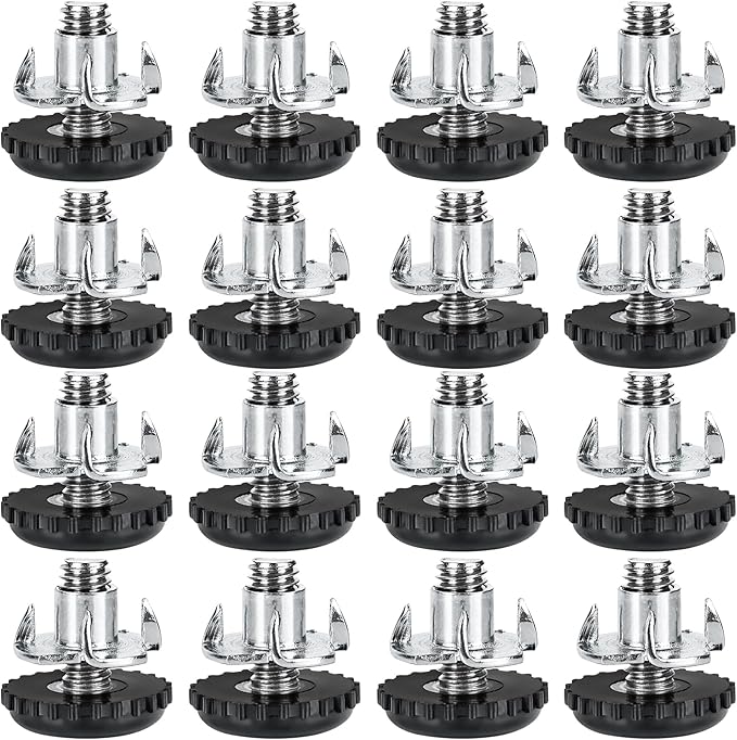 Stainless Steel Screw Furniture Leveling Feet 5/16-18 Screw in Threaded by Anwenk
