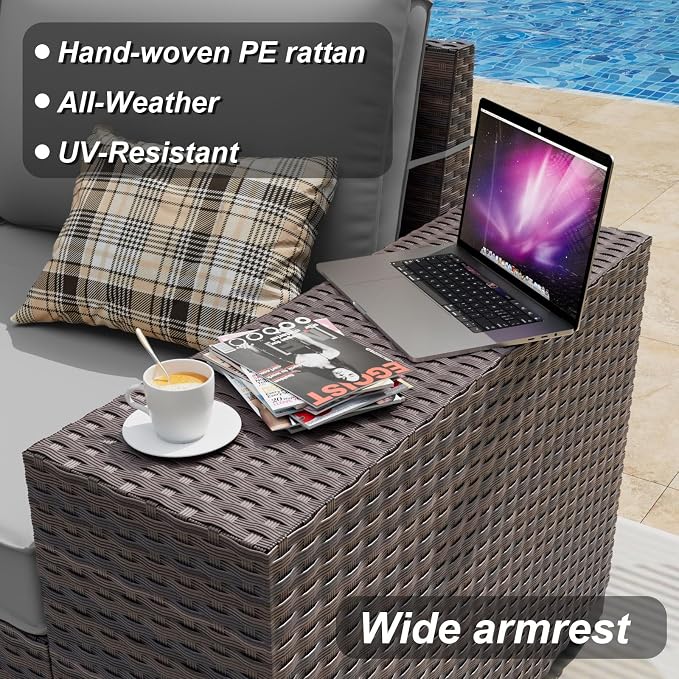 ALAULM 13 Pieces Outdoor Patio Furniture Set - Image 2