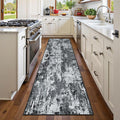 RELEANY Washable Area Rugs 2'x10' Non-Slip Modern Abstract Soft by RELEANY
