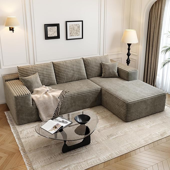 107.5" Cloud Modular Sectional Sofa Couch by Settab