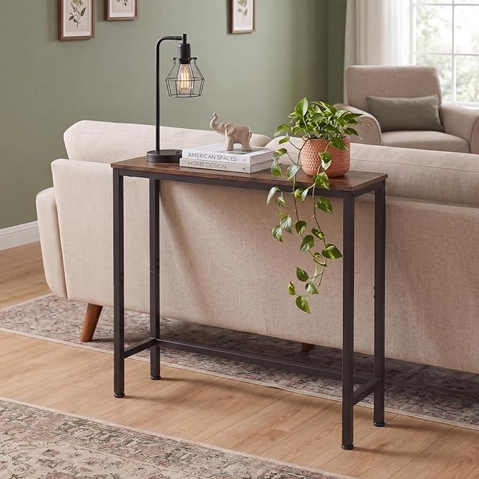 Sturdy Console Table with 98 lb Capacity, Stable Wobble-Free Design by Fazlino
