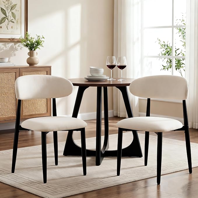 UVV Dining Chairs Set of 6, Metal Kitchen Chairs - Image 4