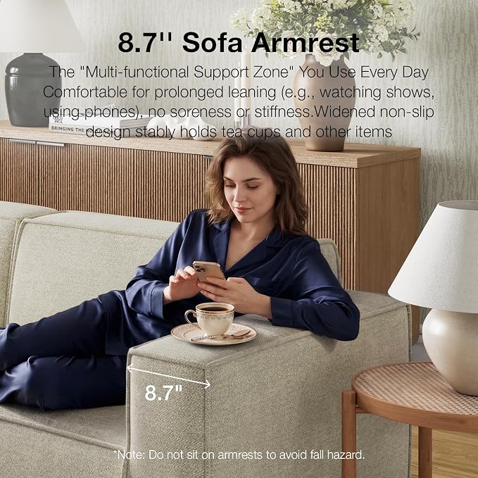 Novilla 176" Modular Sectional Sofa, No Assembly Cloud Sectional Couch - Image 6