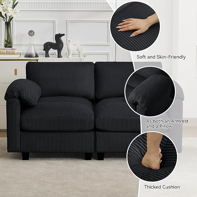 114'' Sectional 4 Seater Couch, Oversized Modular Couches - Image 3