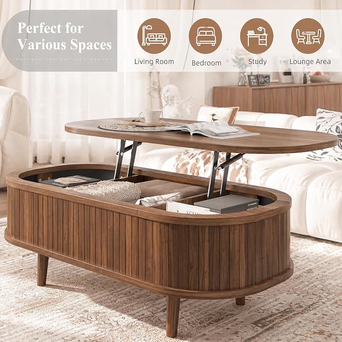 Easyego Oval Lift Top Coffee Table - Image 6
