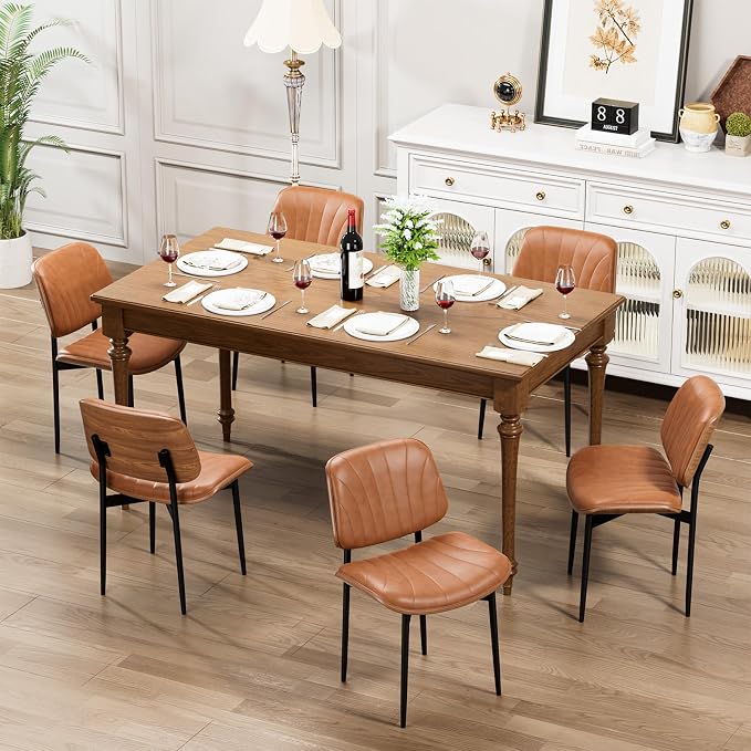 YaFiti Dining Chairs Set of 6, Dining Room and Kitchen Chairs, Mid Century by YaFiti