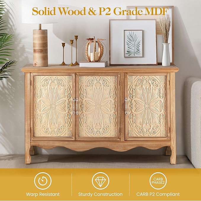 RoyalCraft Farmhouse Sideboard Buffet Cabinet - Image 4
