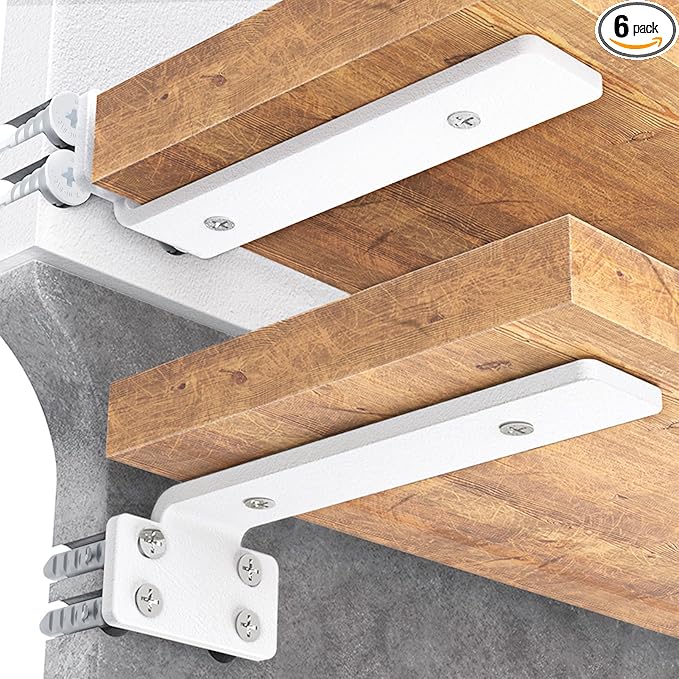 Goovilla Shelf Bracket, Heavy Duty Floating Shelf Brackets 4 inch Long by Goovilla