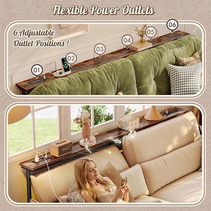 Huuger 39.4 Inch Behind Couch Table - Image 6
