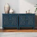 ARTPOWER Accent Cabinet with 2 Doors, Vintage Carved Wood Storage Cabinet by PowerofArtBetterforLife