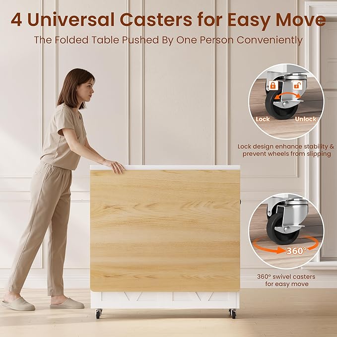 Jocoevol Space Saving Folding Dining Table - Image 9
