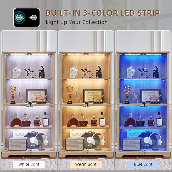 LELELINKY Farmhouse Display Cabinet - Image 3