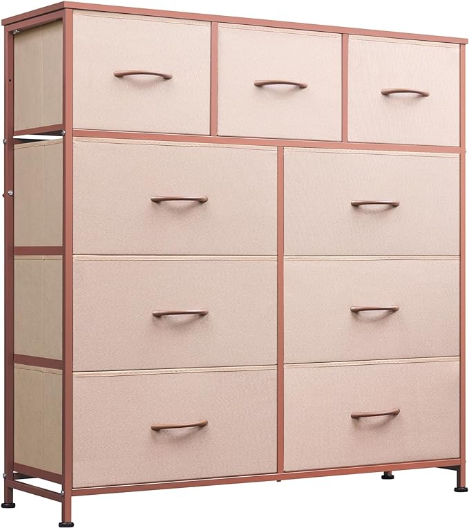 WLIVE 9-Drawer Dresser, Fabric Storage Tower by WLIVE