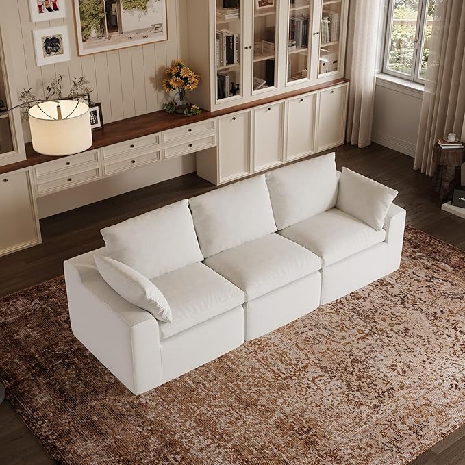 Novilla 104.3" Modular Cloud Couch, Modern Sectional Sofa by Novilla